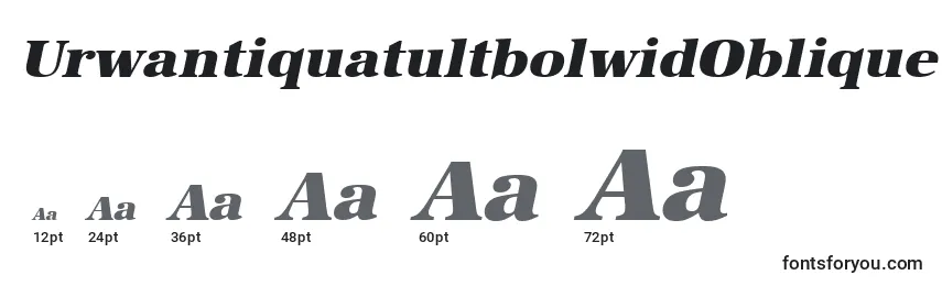 UrwantiquatultbolwidOblique Font Sizes
