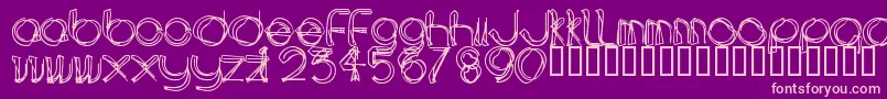 Areal Font – Pink Fonts on Purple Background