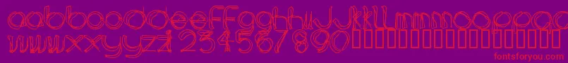 Areal Font – Red Fonts on Purple Background