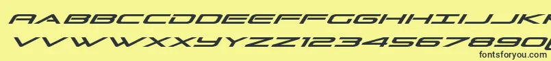 Grandsportital Font – Black Fonts on Yellow Background