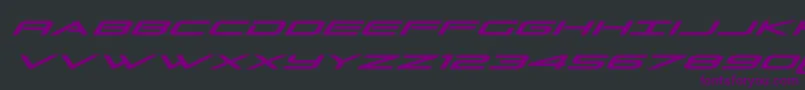 Grandsportital Font – Purple Fonts on Black Background