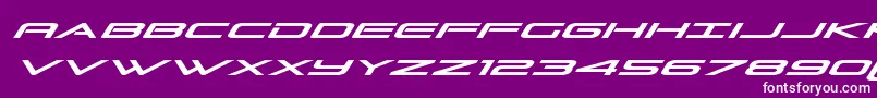 Grandsportital Font – White Fonts on Purple Background