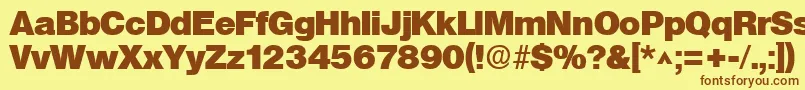 SanslhBold Font – Brown Fonts on Yellow Background