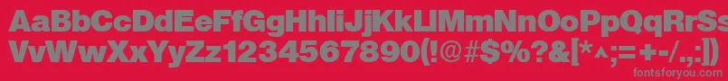 フォントSanslhBold – 赤い背景に灰色の文字