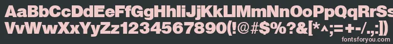 SanslhBold Font – Pink Fonts on Black Background