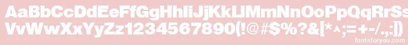 SanslhBold Font – White Fonts on Pink Background