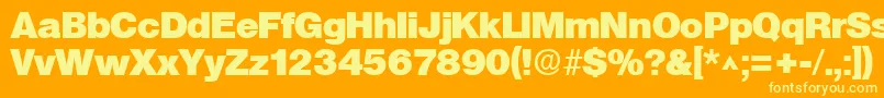 Police SanslhBold – polices jaunes sur fond orange