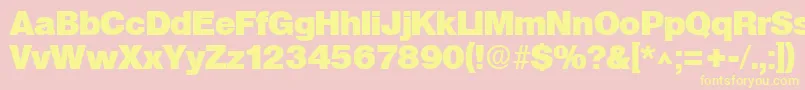 fuente SanslhBold – Fuentes Amarillas Sobre Fondo Rosa