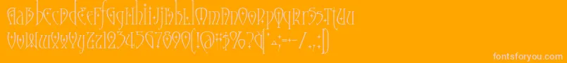 MoonstoneStars Font – Pink Fonts on Orange Background