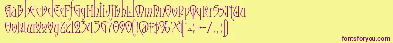 MoonstoneStars Font – Purple Fonts on Yellow Background