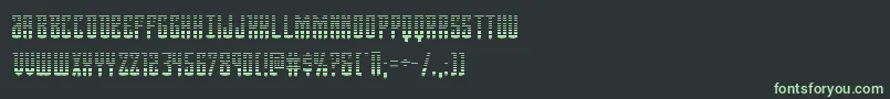 Fonte Viceroygrad – fontes verdes em um fundo preto