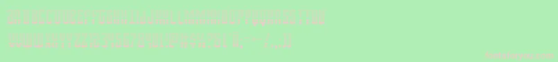 Viceroygrad-fontti – vaaleanpunaiset fontit vihreällä taustalla