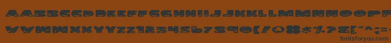 LandSharkExpanded Font – Black Fonts on Brown Background