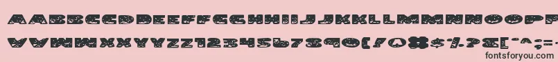 LandSharkExpanded Font – Black Fonts on Pink Background