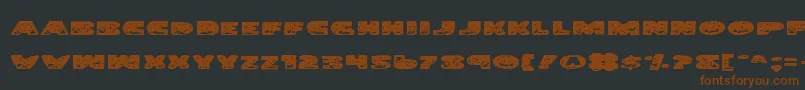 LandSharkExpanded Font – Brown Fonts on Black Background