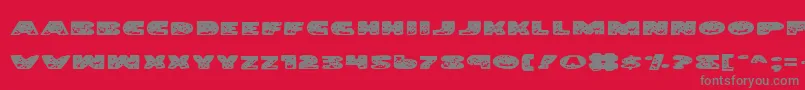 LandSharkExpanded Font – Gray Fonts on Red Background