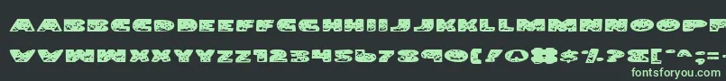 LandSharkExpanded Font – Green Fonts on Black Background