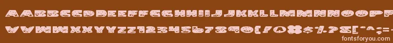 LandSharkExpanded Font – Pink Fonts on Brown Background