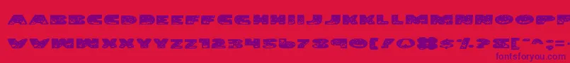 LandSharkExpanded Font – Purple Fonts on Red Background