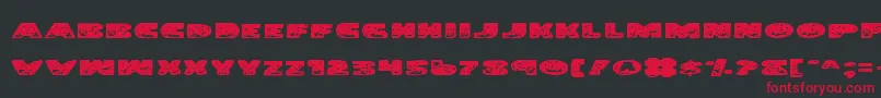 LandSharkExpanded Font – Red Fonts on Black Background