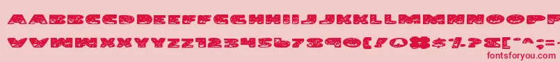LandSharkExpanded-Schriftart – Rote Schriften auf rosa Hintergrund