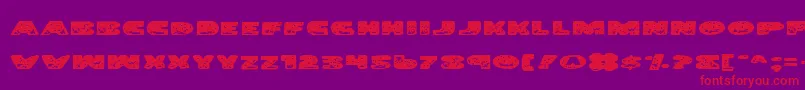 LandSharkExpanded Font – Red Fonts on Purple Background