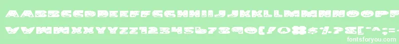 LandSharkExpanded Font – White Fonts on Green Background
