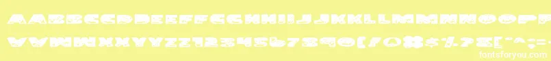 LandSharkExpanded Font – White Fonts on Yellow Background