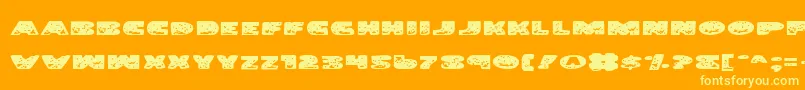 LandSharkExpanded Font – Yellow Fonts on Orange Background