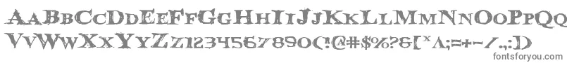 フォントBloodCrowExpanded – 白い背景に灰色の文字