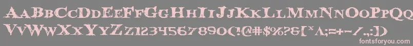 BloodCrowExpanded Font – Pink Fonts on Gray Background