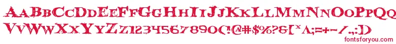 BloodCrowExpanded Font – Red Fonts on White Background