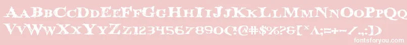 BloodCrowExpanded Font – White Fonts on Pink Background