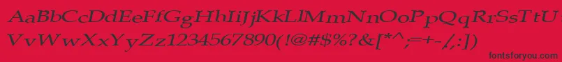 PlainSquashed Font – Black Fonts on Red Background