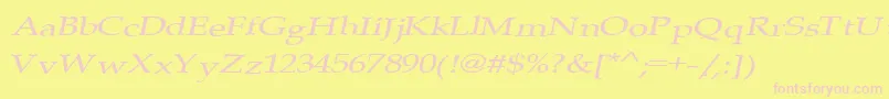 PlainSquashed Font – Pink Fonts on Yellow Background