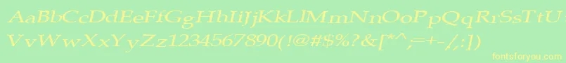 PlainSquashed Font – Yellow Fonts on Green Background