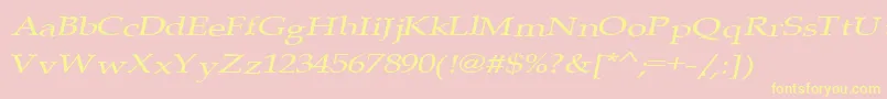 PlainSquashed Font – Yellow Fonts on Pink Background