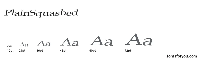 PlainSquashed Font Sizes