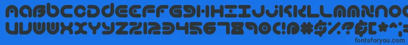 TechniqueBrk Font – Black Fonts on Blue Background