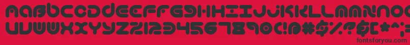 TechniqueBrk Font – Black Fonts on Red Background