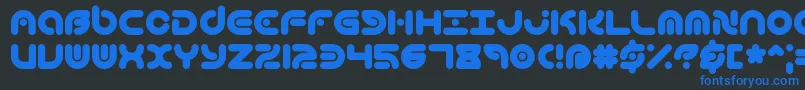 TechniqueBrk Font – Blue Fonts on Black Background