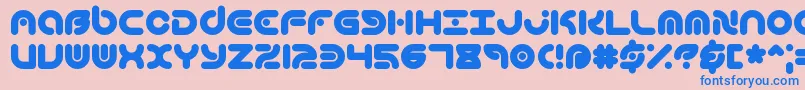 TechniqueBrk Font – Blue Fonts on Pink Background