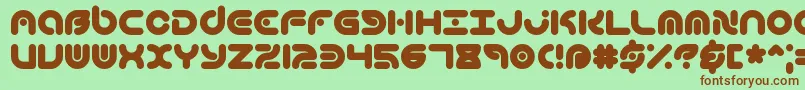 TechniqueBrk Font – Brown Fonts on Green Background