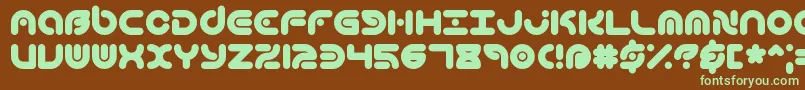 TechniqueBrk Font – Green Fonts on Brown Background