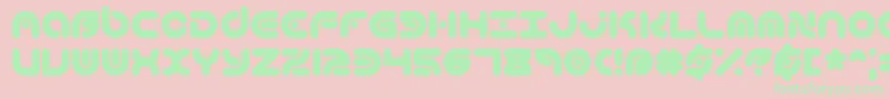 TechniqueBrk Font – Green Fonts on Pink Background