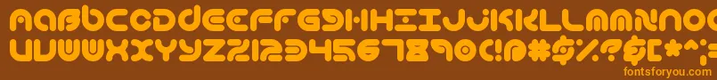 TechniqueBrk Font – Orange Fonts on Brown Background