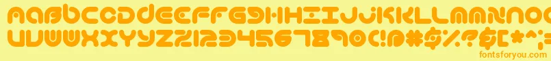 TechniqueBrk Font – Orange Fonts on Yellow Background