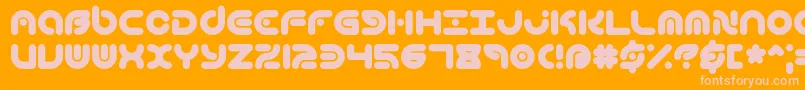 TechniqueBrk Font – Pink Fonts on Orange Background