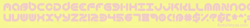 TechniqueBrk Font – Pink Fonts on Yellow Background