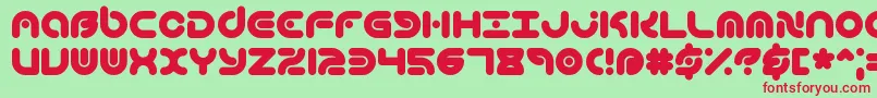 TechniqueBrk Font – Red Fonts on Green Background